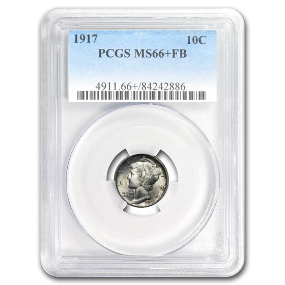 1917 Mercury Dime MS-66+ PCGS (FB) 1917 Mercury Dime MS-66+ PCGS (FB)